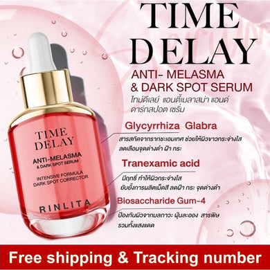 Rinlita Time Delay Serum Anti Aging Melasma Licorice Niacinamide Hyaruronic 30ml