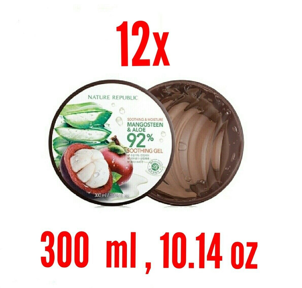 12x SOOTHING & GEL ALOE MANGOSTEEN 92% Anti Oxidant Protect Skin 300 ml