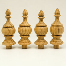 Load image into Gallery viewer, 4 x3.25&quot; Finials PartTeak Wood Unfinished Wooden Antique Furniture Home Decor