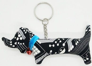 Animal Lover Keyring Doll Pattern Dog Scotch Sewing Charm Cute Fabric
