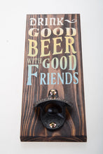 Load image into Gallery viewer, Bottle Opener Wood Wall Mount Decor Drink Cap Beer Vintage Classic Collectibles