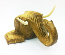 Load image into Gallery viewer, Elephant&#39;s Head Wood Carving Wall Hanging Decor Classic Handmade Art Collectible