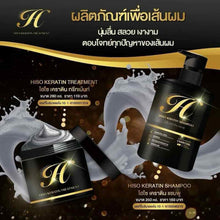 Load image into Gallery viewer, Hiso Keratin Set Charcoal Shampoo and Treatment Detox Reduce Loss Hair Strong