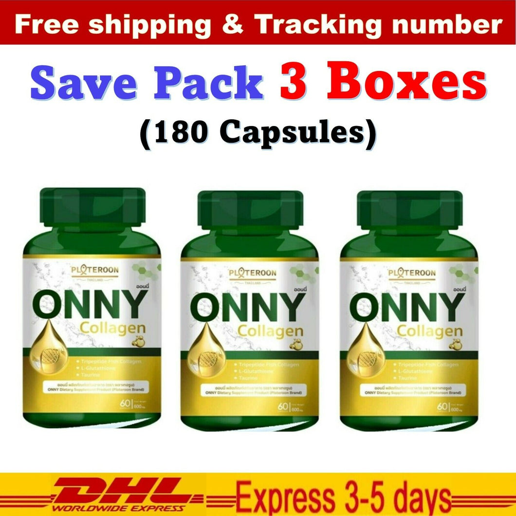 3x New ONNY Collagen Tri-peptide 5 Taurine Aura Soft Smooth Radiance Skin