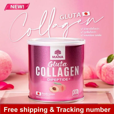 Mana Gluta Collagen Peach flavor slows down aging reduces dark spots Healthy