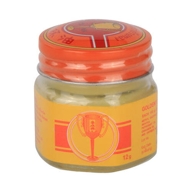 Gold Cup Balm Thailand Herb Insect Bites Massage Muscle 12g.