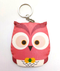 Owl Funny Cute Keyring Keychain Foam Canvas Sew margine Fridge Collectible