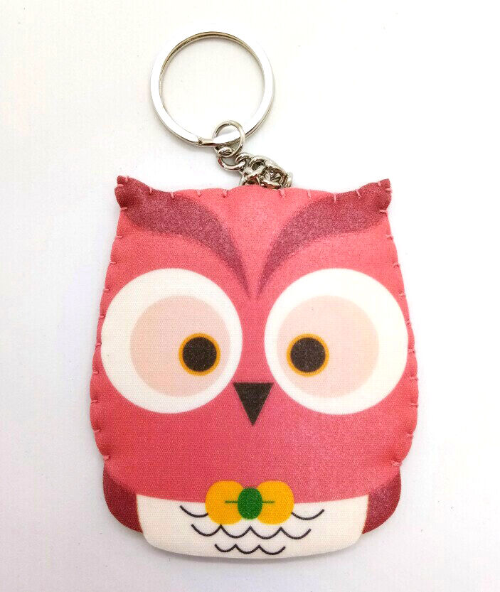 Owl Funny Cute Keyring Keychain Foam Canvas Sew margine Fridge Collectible