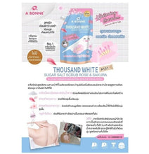 Load image into Gallery viewer, 24x Whitening Skin Glutathione + Vitamin B3 White Sugar Salt Scrub Rose &amp; Sakura