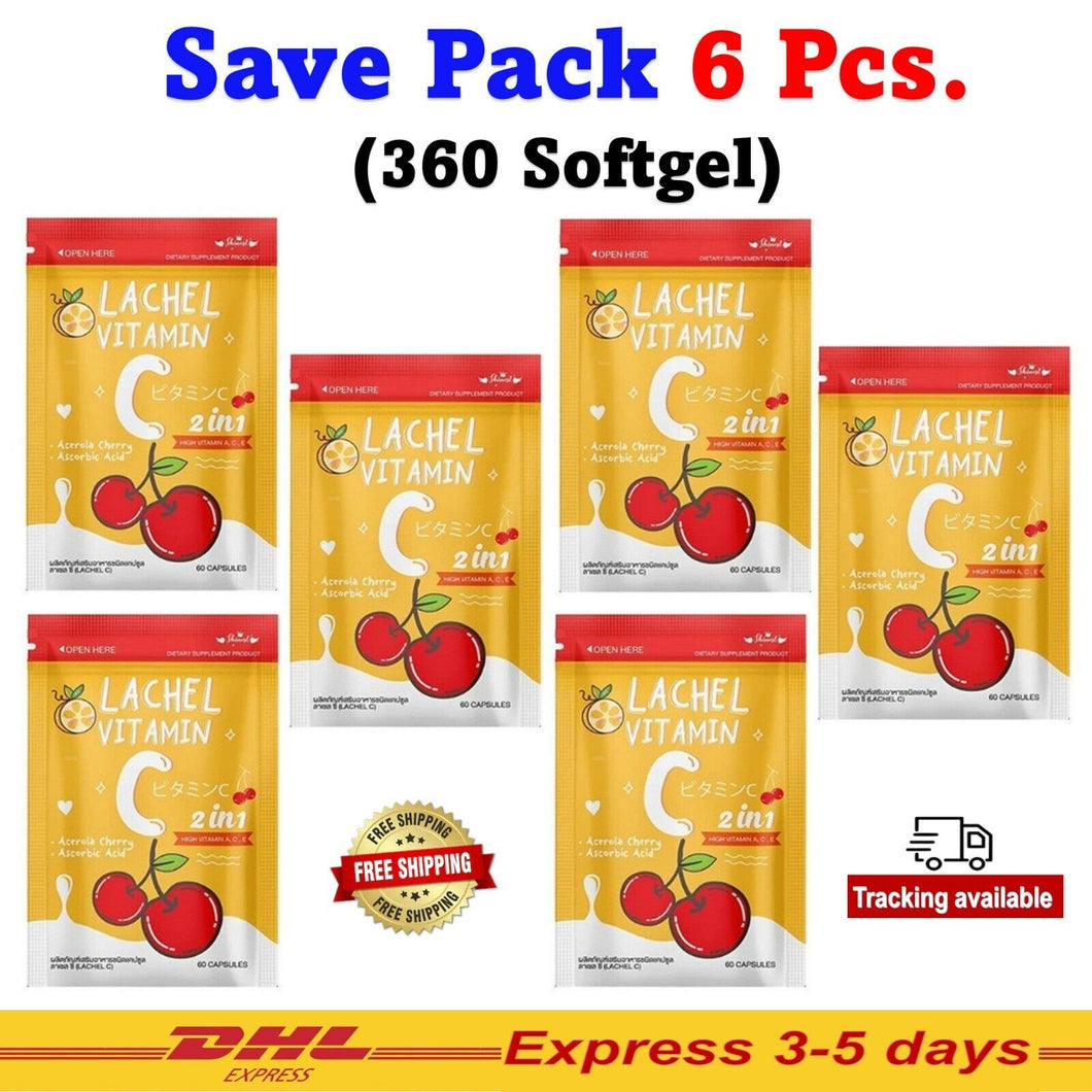 6x Pack Lachel Vitamin C E White Skin Antioxidant Reduce Acne Inflammation