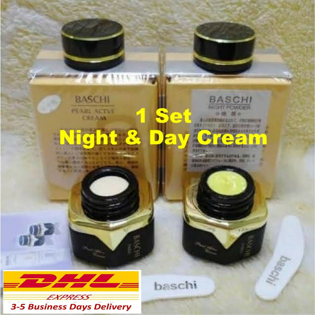 Set Baschi Night Powder Pearl Active Cream + Baschi Night Powder