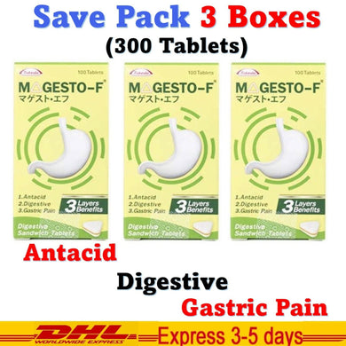 3x Magesto-F Digestive Support Relief Gastric Pain Antacid Indigestion