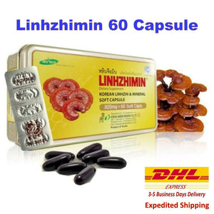 Linhzhimin Dietary Supplement Mushroom Reish Hormonal Balance Red Extract 60caps