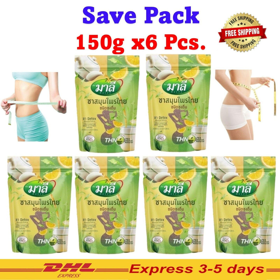 6X Malee Tea Detox Thai Herbal Organic Instant Cleanse Colon Weight Management