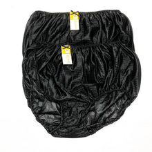 Load image into Gallery viewer, x2 Vintage Panties Nylon Lace Silky Bikini Hi Briefs Knicker Black Underwear LL