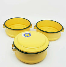 Load image into Gallery viewer, 1x Enamel Tiffin Thai Lunch Bento Food Container Carrier Enamelware Pinto Yellow