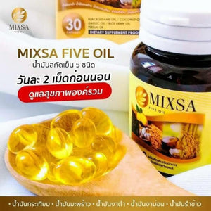 12X MIXSA FIVE OILS 5 Natural Metabolism Brain Bones Sleep Balance Mixa Health