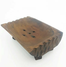 Load image into Gallery viewer, Antique Wooden Bowl Vintage Teak Wood Primitive Rustic Decor Collectible