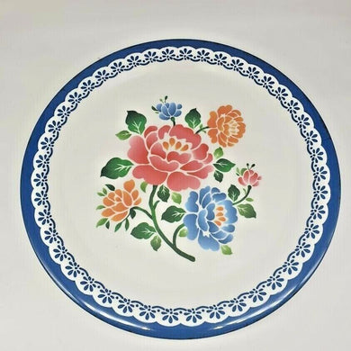 Thai Tray Flower Melamine Vintage Serving Round Floral Dish Pan Plate