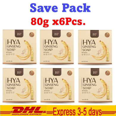 6x BP HYA Ginseng Soap Face Body Revealing Skin Smooth moisturized Skin 80g