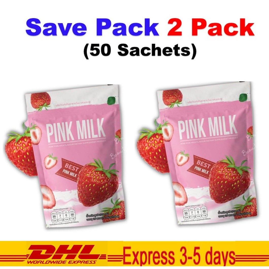 2x Nine Pink Milk Instant Powder Slimming Detox Control Hunger Help Excretion