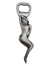 Load image into Gallery viewer, Bottle BEER Opener Girl Figure Collectible Beer Drink Idea Style Showgirl Silver