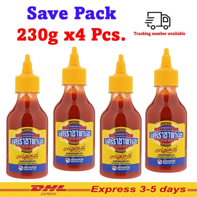 4x230g Medium Hot Spicy Thai Sriracha Chili Sauce Sriraja Panich Original BBQ