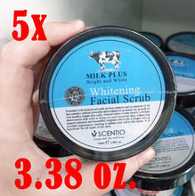 Load image into Gallery viewer, 5x Scentio Milk Plus Q10 Whitening Facial Face Mask Bright&amp;White Whitening Scrub