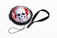 Load image into Gallery viewer, Skull Red Front Lens Cap 58mm. Cover Nikon Canon Pentax Sony Lumix Design