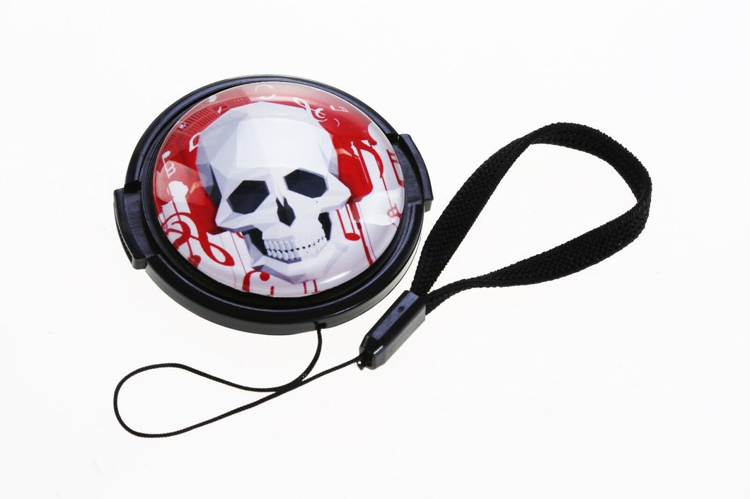 Skull Red Front Lens Cap 58mm. Cover Nikon Canon Pentax Sony Lumix Design