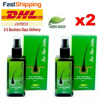 2 x Green Wealth Neo Hair Lotion Hair Loss Growth Root Nutrients Treatment 120ml