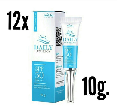 12x Sunscreen Sunblock SPF 50 PA+++ UVA/UVB/NIR Hide wrinkles skin smooth clear