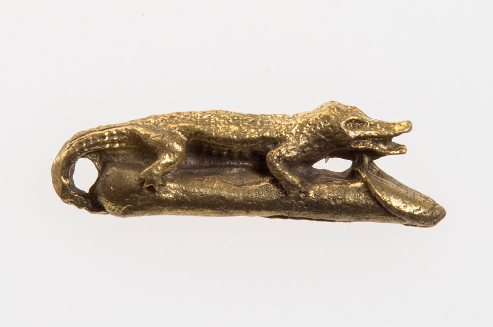 Crocodile ride Paladkik Brass Talisman Love Charm Magic Thai Amulet Pendant