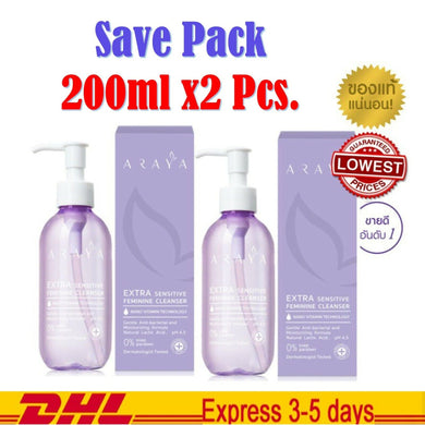 2x Araya Intimate Cleansing Product Extra Sensitive Feminine 200ml