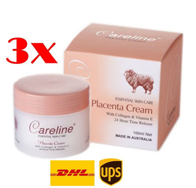 3x Placenta Cream Skin Care Collagen & Vitamin E Face Moisturizer Sensitive 100m