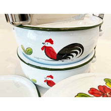 Load image into Gallery viewer, Chicken Bento Lunch Box Stainless Steel Enamel Food Storage 4 Layer Container
