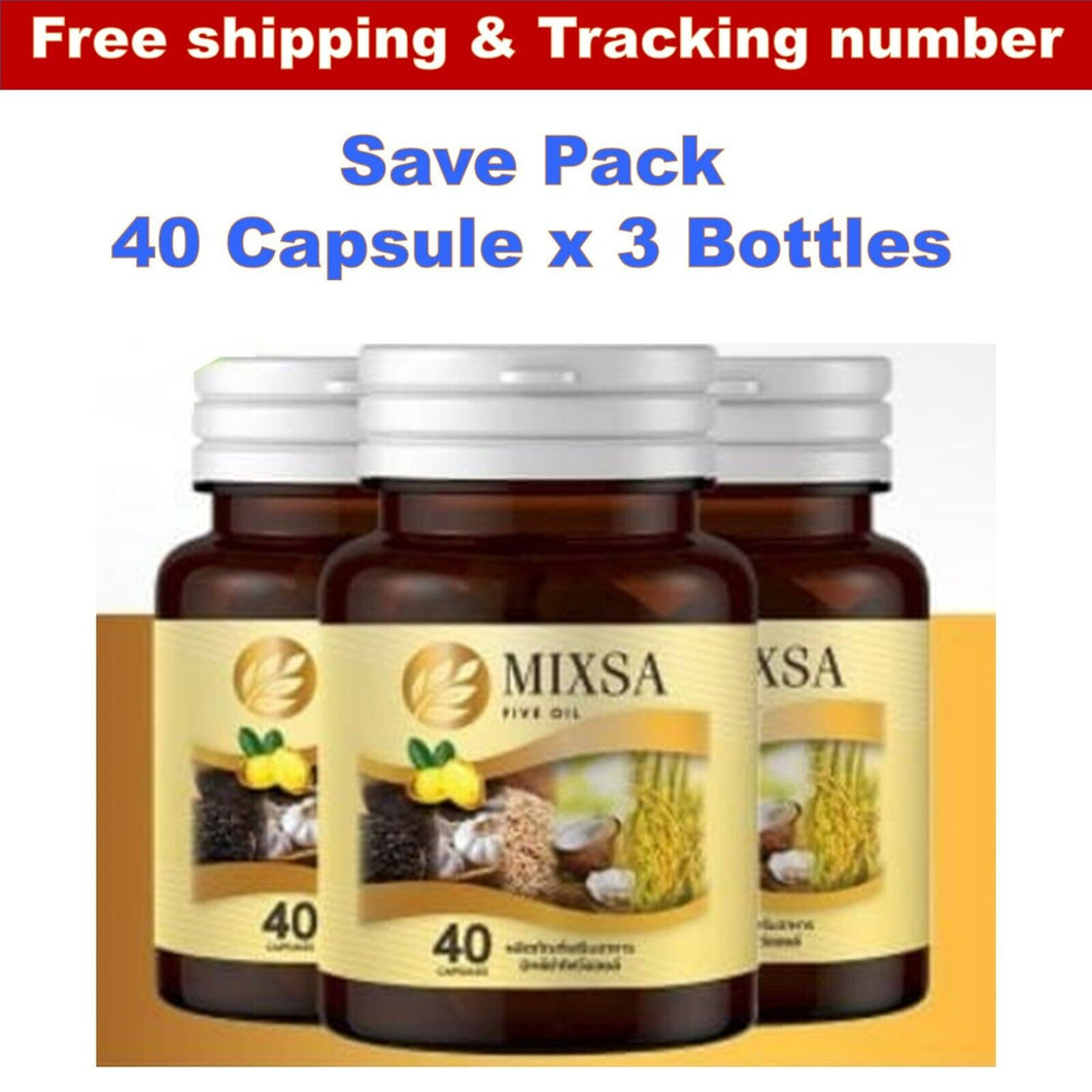 3X40 Caps Mixsa Five Oils Natural Stimulate Metabolism Brain Bones Sleep Balance