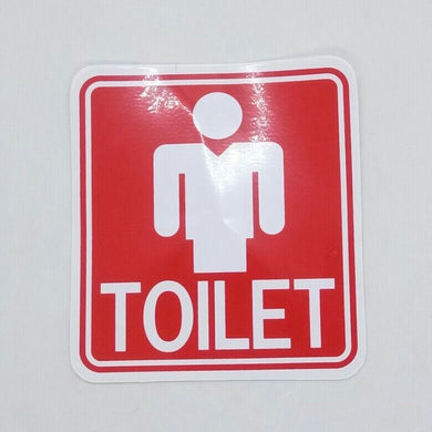 Sticker FUNNY TOILET MEN Label Joke Prohibition & Warning Funny Signs