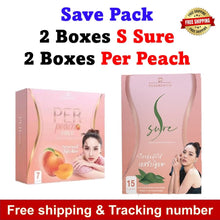 Load image into Gallery viewer, 2 S-Sure + 2 Per Peach Fiber Dietary Supplement Detox Weight Control Nui Sujira