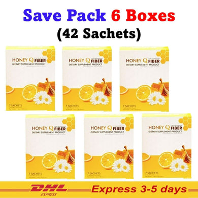 6x Honey Q Fiber Detox Drink Powder Weight Control Fat Healthy Skin Reduce Bell