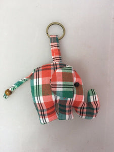 Doll Elephant Keyring sewing charm cute keychain animal lover Fabric gifts