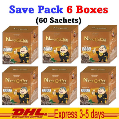 6x Nong Coffee Herbal Health Reduce Level Blood Sugar Fat Eyesight Good Sleep