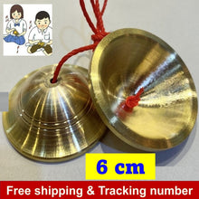 Load image into Gallery viewer, 6 cm Rock Cymbals Brass Thai Instrument Standard Sounds Musical