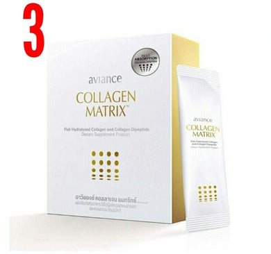 3X Aviance Collagen Matrix Di-Peptide 100% Dietary Supplement Powder Skin 90g