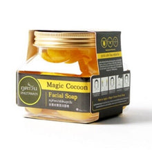 Load image into Gallery viewer, 4x Cocoon facial soap bar Natural Thai black peel off mask blackhead remover