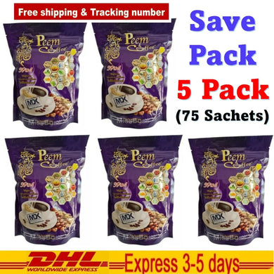 5 x 15 Sachets Peem Coffee Herbs 39 In 1 Instant Mix Powder for Healthy Lover