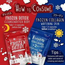 Load image into Gallery viewer, 12x Gluta Frozen Collagen 2in1 whitening+Frozen Detox Natural Cleanse skin capsu