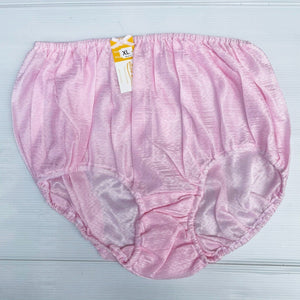 x6 Women Panties Nylon Satin Silky Hi Briefs Knickers Granny Underwear Size XL