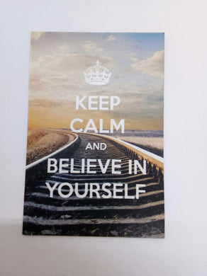 BELIEVE YOURSELF funny joke pic Design Vintage Poster Magnet Fridge Collectible