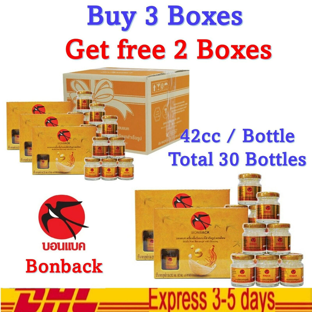Buy 3 Free 2 Bonback Ginseng Bird's Nest 100% Natural Caves Sterilized Healthy